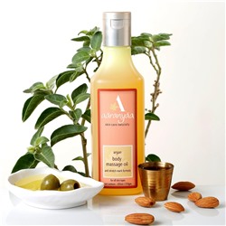 Argan BODY MASSAGE OIL anti stretch mark formula, Aaranyaa (АРГАНОВОЕ массажное масло против растяжек, Аараньяа), 225 мл. - СРОК ГОДНОСТИ ДО 31 ИЮЛЯ 2025 ГОДА