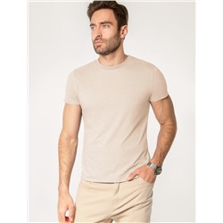 Футболка slim fit из премиального хлопка с эффектом меланж