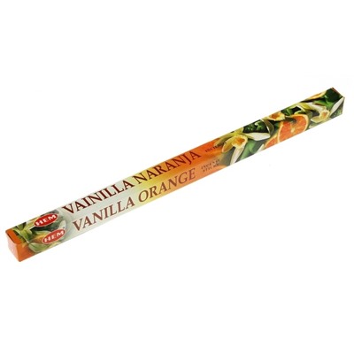Hem Incense Sticks VANILLA-ORANGE (Благовония ВАНИЛЬ - АПЕЛЬСИН, Хем), уп. 8 палочек.