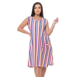 Платье женское Текс-Плюс, цвет синий желтый красный