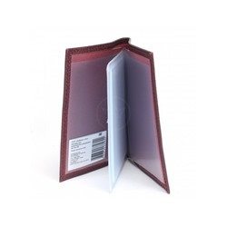 Обложка для автодокументов Croco-АВ-100 н/к,  бордо металлик (232)  237571