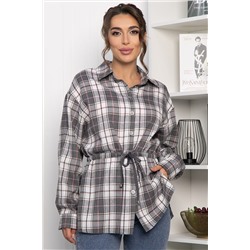 Рубашка хлопковая Джанет (серо-коричневая) Б14276-4М