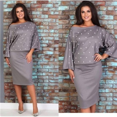 Костюм с юбкой 875373