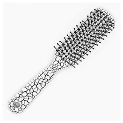 Merilin. CMB203 Расческа - щетка продолговатая с ручкой кракелюр 16,5х3*2,5см