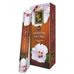 WHITE MUSK fab series Premium Incense Sticks, Zed Black (БЕЛЫЙ МУСК премиум благовония палочки, Зед Блэк), уп. 20 палочек.
