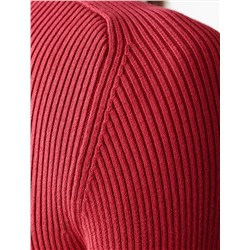 Водолазка тонкой вязки в рубчик из хлопка с нейлоном