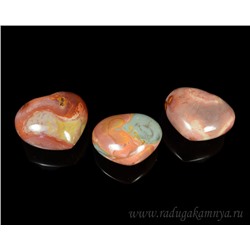 Сердце из полихромной яшмы 65*55*35мм