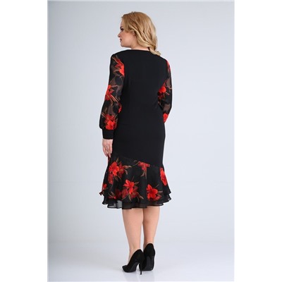 Moda Versal П2211 черный_красный, Платье