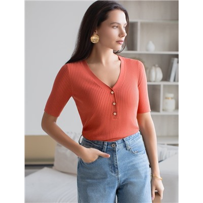 Джемпер тонкой вязки из вискозы с нейлоном