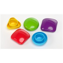 Мозаика для самых маленьких «Черепашка» (5 цветов, 32 элемента). Пуговицы с трафаретами