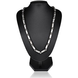 Бусы СЕРЕБРИСТЫЕ, Шарики и колбочки  (металл, 45 см.), 1 шт.