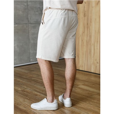 Шорты на резинке из тонкого футера с принтом