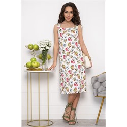 Платье Цветочные узоры (белое) П13504-30М