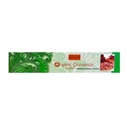 ORGANIC Garden CINNAMON Premium Masala Incense, Nandita (ОРГАНИК Гарден КОРИЦА премиум благовония палочки, Нандита), 15 г.
