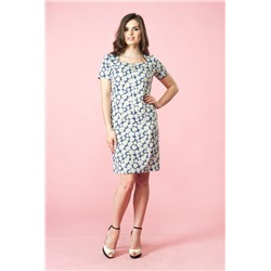 Lady Style Classic 883 синий+ромашки, Платье