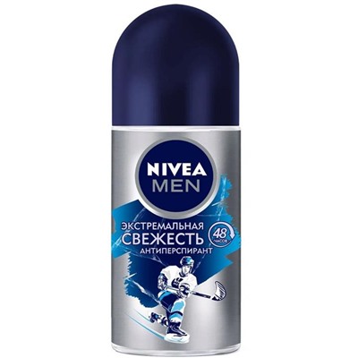 Дез.50мл roll  for men Экстремальная свежесть (прозр.) 82886 Nivea