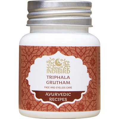 Triphala Grutham, Indibird (ТРИФАЛА ГРУТАМ Натуральное масло для ухода за лицом и кожей вокруг глаз, Индибёрд), 50 г.