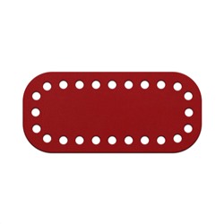 Кожа - Дно для сумки мини 5 х 11 см. Red hot