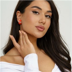 Серьги шарики в стиле диор, цвет: оранжевый , арт. 018.567