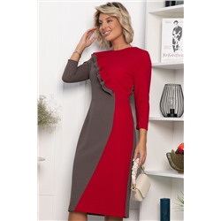 Платье Эванесса (трюфельно-красное) П12746-35М