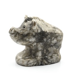 Скульптура из кальцита "Кабан нуфик" 92*46*77мм.