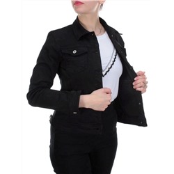Y-1000 BLACK Куртка джинсовая женская MISS JUSTING (98% хлопок 2% эластан) размер L- 44 российский