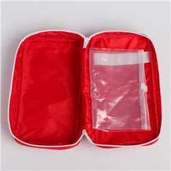 Аптечка дорожная First Aid, цвет красный