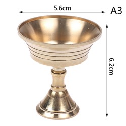 Лампадка ФИГУРНАЯ (латунь, высота 6,2 см., диаметр чаши 5,6 см.), 1 шт.
