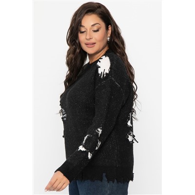 Свитер рваный Наиль (черный) Б14419-13М