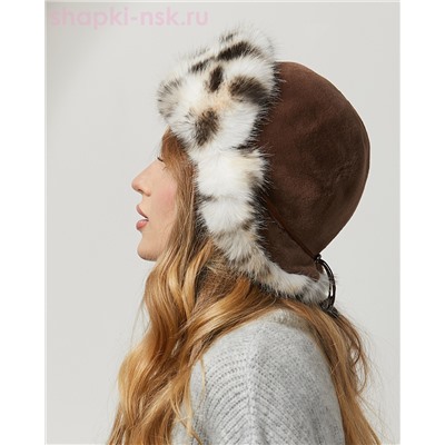 Север искусственный мех Ушанка женская (56-58)