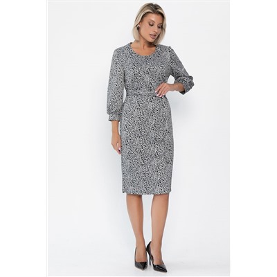 Платье Феличита (черное/лео) П14034-19М