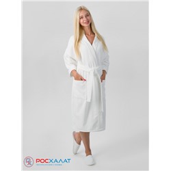 Махровый халат Кимоно унисекс двунитка белый МЗ-23 (1)