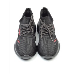 HA103-3 BLACK/RED Кроссовки летние мужские (текстиль) размер