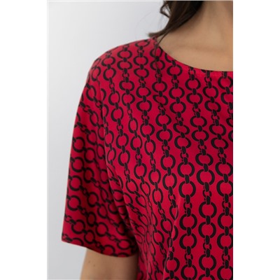 Блуза Морган (красная/цепи) Б14087-16М
