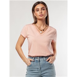 Футболка из премиального хлопка с V-образным вырезом