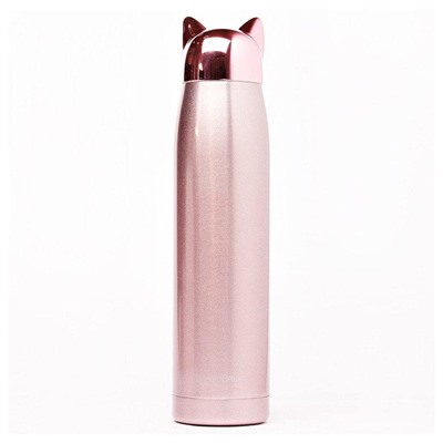 Термос с кошкой (320ml) (rose) 110459