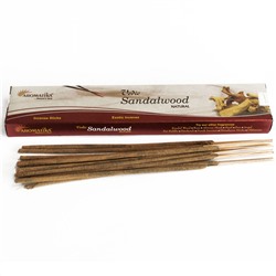 Vedic SANDALWOOD Natural Incense Sticks, Aromatika (САНДАЛОВОЕ ДЕРЕВО натуральные ароматические палочки, Ароматика), 15 г.