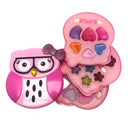 Косметика Набор S Совушка 3 яруса (тени 16цв + румяна 3цв. + 3 аппликатора) 19*19*8см 2101B