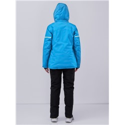 Горнолыжный костюм женский зимний синего цвета 001_1S