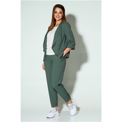 Liona Style 755 серо-зеленый, Брюки,  Жакет,  Майка
