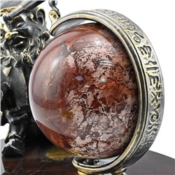 Астроном из бронзы на подставке из яшмы 228*180*175мм.