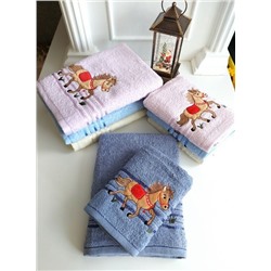 Махровое полотенце "Талисман"- СИНИЙ 50*90 см. хлопок 100%