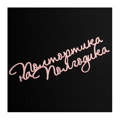 Топпер без шпажки "Полтортика на полгодика" розовый 15*6 см