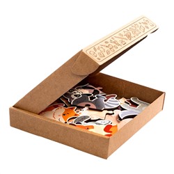 Двойные деревянные пазлы для детей «Кто живет в лесу» 24 элемента