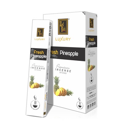 Luxury FRESH PINEAPPLE Premium Incense Sticks, Zed Black (Лакшери СВЕЖИЙ АНАНАС премиум благовония палочки, Зед Блэк), уп. 15 г.