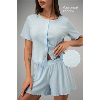 Женская пижама с шортами из ажурного хлопка Happyfox