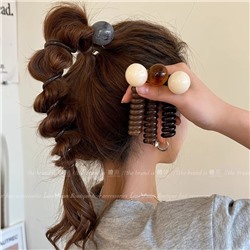 Резинка-пружинка для волос с ШАРИКОМ