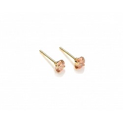 Серьги-гвоздики PR1469 -7 коньячн