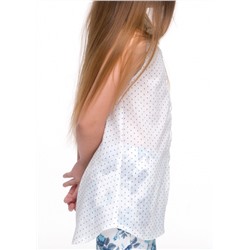 CLE блузка дев.871689/76т4ппн, молочный/т.синий