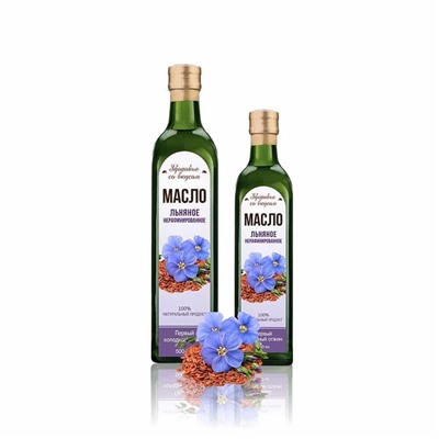 Дом Кедра. Масло льняное, 250мл (стеклянная бутылка)